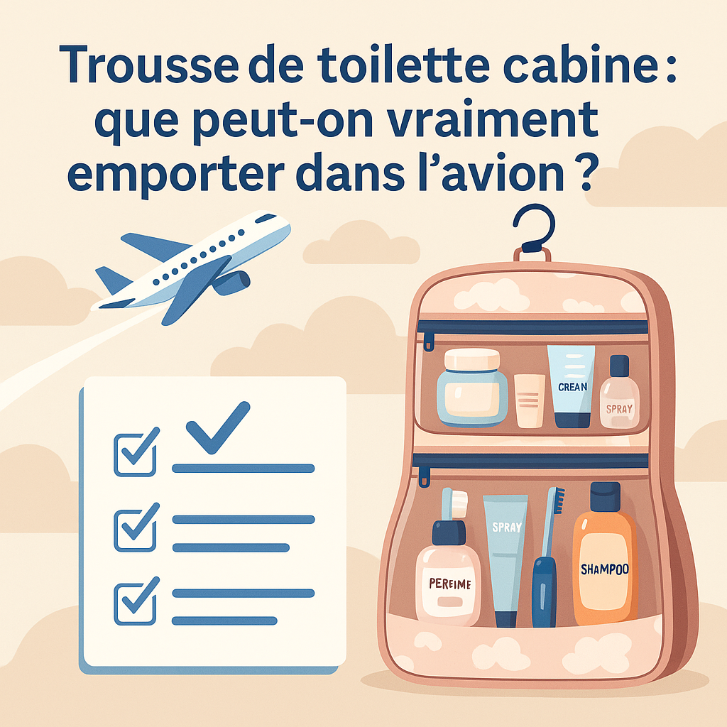 Trousse de toilette cabine : que peut-on vraiment emporter dans l’avion ?
